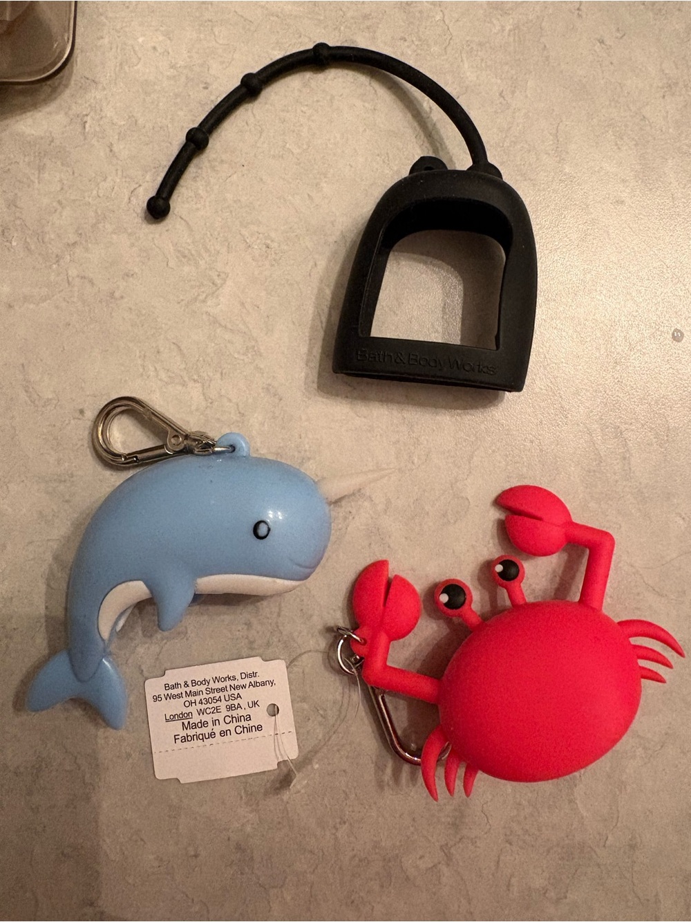Bath and body works hand sanitizer key chain holders